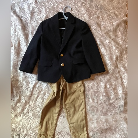Nautica Other - 3T Nautica Navy Blazer with Gold Buttons and 3T Khaki Pants